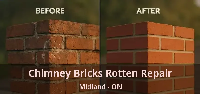 Chimney Bricks Rotten Repair Midland - ON